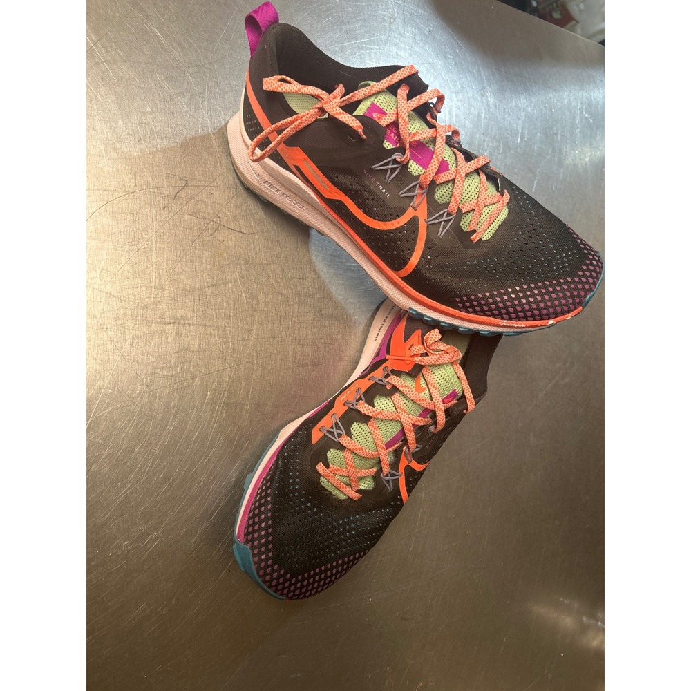 Nike Pegasus Trail 4 Black Orange Pink Running Shoes DJ6158-003 Mens 11.5